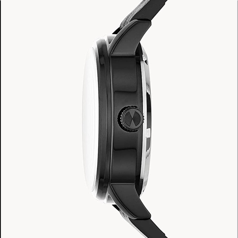 NWT Watch Station Men's Automatic Three-Hand Date Black-Tone Watch - Picture 4 of 6